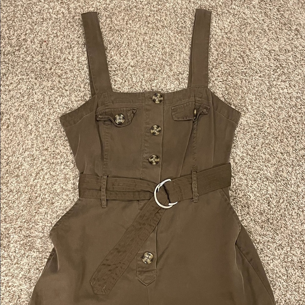 Green khaki romper
